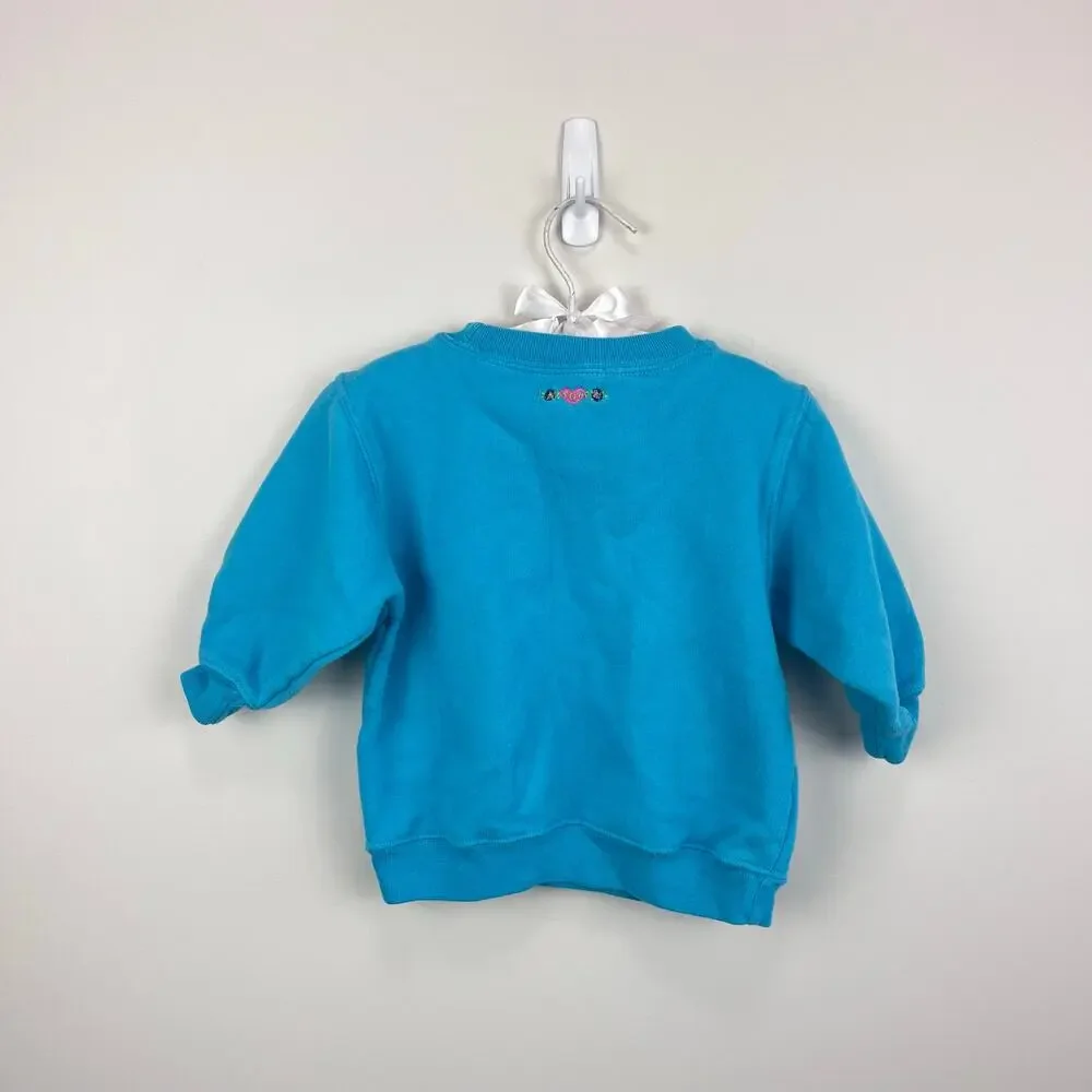 Vintage Y2K The Children's Place Blue Flower 'Sweetie